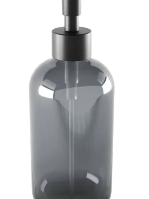 NIMCO ABU dávkovač tekutého mýdla 370 ml, sklo, černá Značkový