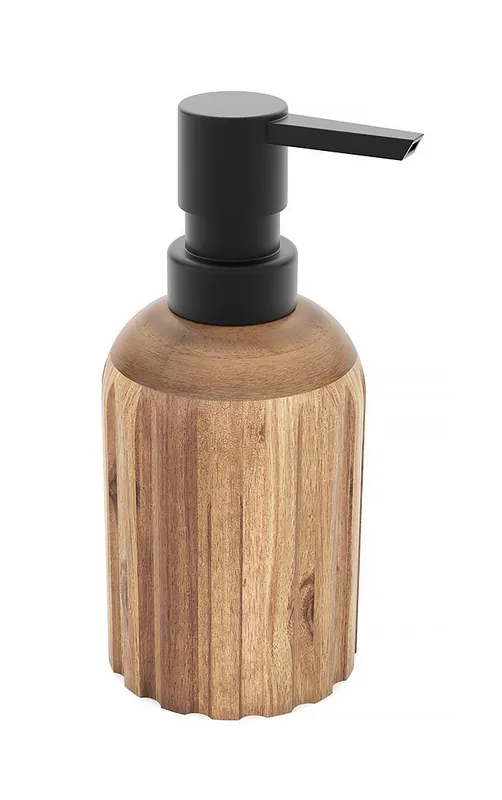 NIMCO AKAYA dávkovač tekutého mýdla 150 ml, černá/akáciové dřevo Sleva