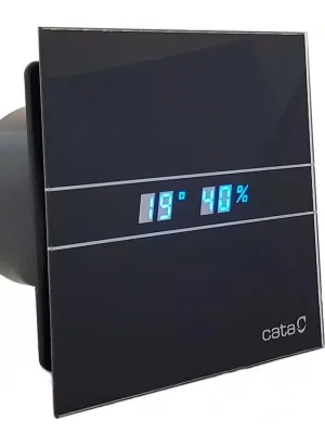 CATA E120 GBTH axiální ventilátor 120 mm, nástěnný/stropní, s časovačem a čidlem vlhkosti, černá Populair