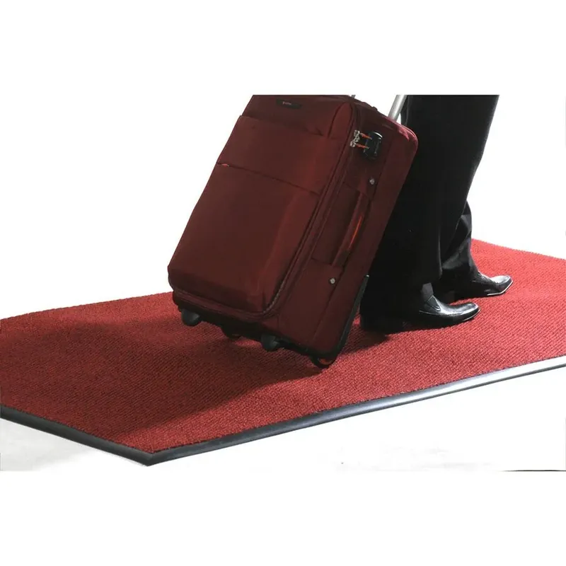 Červená textilní zátěžová vstupní rohož Perla - délka 300 cm, šířka 120 cm, výška 1,2 cm Uitverkoop