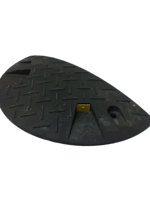 Černý plastový koncový zpomalovací práh (20 km/h) SB20 - délka 21,5 cm, šířka 43 cm, výška 5 cm Finale Uitverkoop