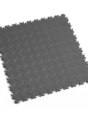 Grafitová plastová (PVC) zátěžová dlažba Fortelock Industry (diamant) - délka 51 cm, šířka 51 cm, výška 0,7 cm Direct Verzonden