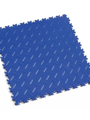 Direct Beschikbaar Modrá plastová (PVC) zátěžová dlažba Fortelock Industry (diamant) - délka 51 cm, šířka 51 cm, výška 0,7 cm