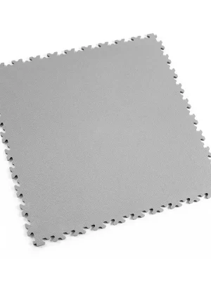 Šedá plastová (PVC) zátěžová dlažba Fortelock Industry (kůže) - délka 51 cm, šířka 51 cm, výška 0,7 cm Flitsaanbieding