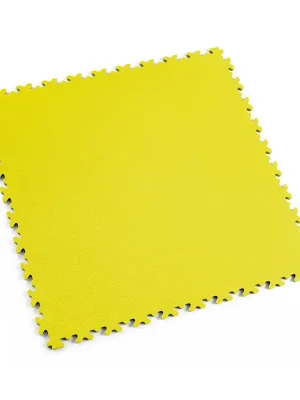 Žlutá plastová (PVC) zátěžová dlažba Fortelock Industry (kůže) - délka 51 cm, šířka 51 cm, výška 0,7 cm Bestseller