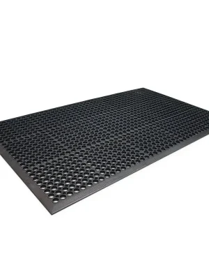 Hete Deal Černá gumová protiúnavová rohož - délka 150 cm, šířka 90 cm, výška 1,4 cm