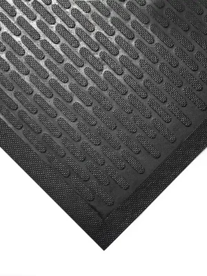 Černá gumová protiskluzová rohož - délka 150 cm, šířka 85 cm, výška 0,6 cm Merkproduct