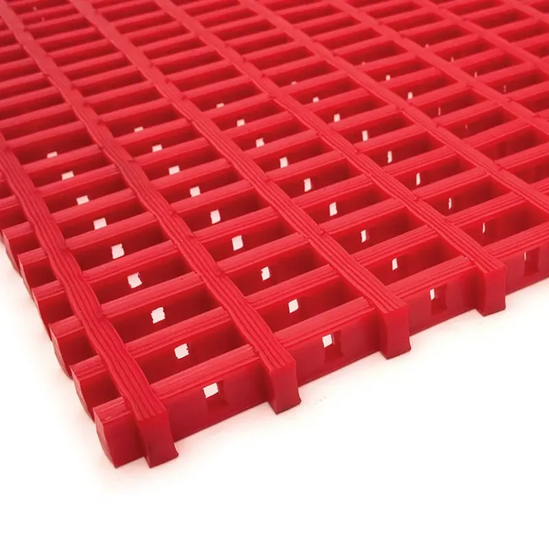 Červená univerzální protiskluzová olejivzdorná rohož (mřížka 30 x 10 mm) (role) - délka 10 m, šířka 90 cm, výška 1,2 cm Alleen Vandaag