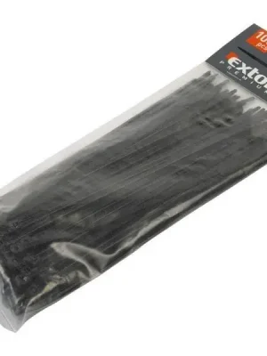 Tijdelijk Beschikbaar Černá plastová stahovací páska - délka 50 cm, šířka 0,48 cm - 100 ks