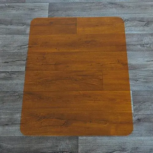 Oranžová ochranná podložka pod židli a na tvrdé podlahy FLOMA OCMat Profi - délka 120 cm, šířka 90 cm, výška 0,15 cm Flitsaanbieding