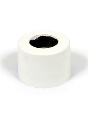 Bílý plastový koncový díl "samice" pro silniční obrubníky RePVC - průměr 14,5 cm, výška 10 cm Lage Prijs