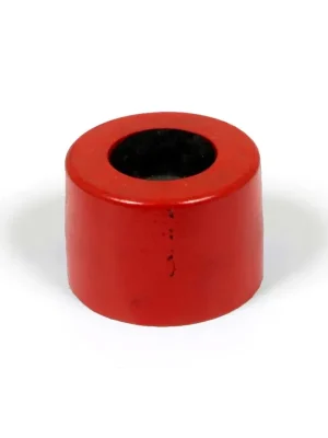 Červený plastový koncový díl "samice" pro silniční obrubníky RePVC - průměr 14,5 cm, výška 10 cm Betrouwbaar