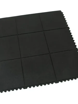 Must-Have Gumová protiúnavová rohož FLOMA Solid Top Tile - délka 91,5 cm, šířka 91,5 cm, výška 1,6 cm