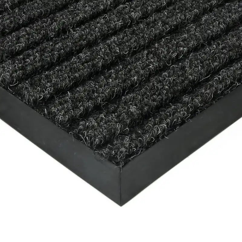 Černá textilní zátěžová vstupní rohož FLOMA Shakira - délka 50 cm, šířka 90 cm, výška 1,6 cm Korting