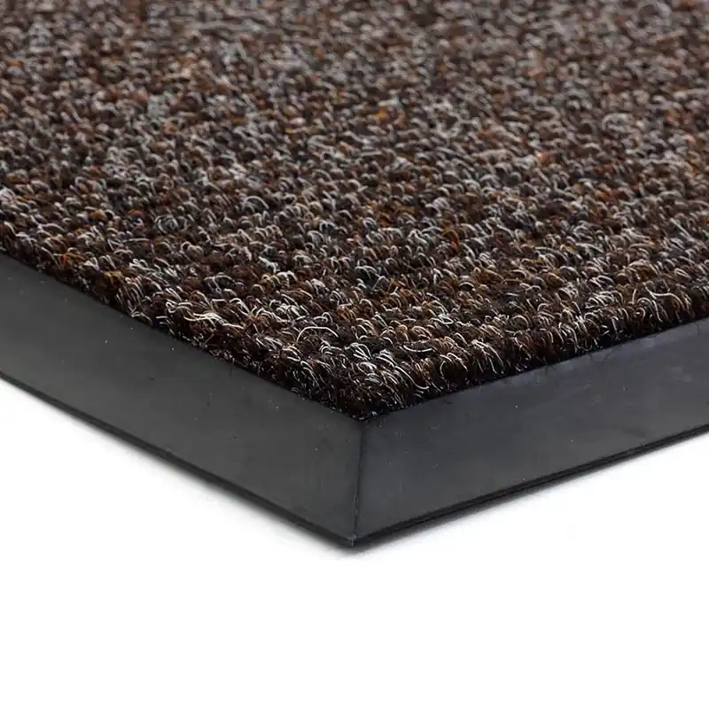 Hnědá textilní zátěžová vstupní rohož FLOMA Catrine - délka 90 cm, šířka 140 cm, výška 1,35 cm Superprijs