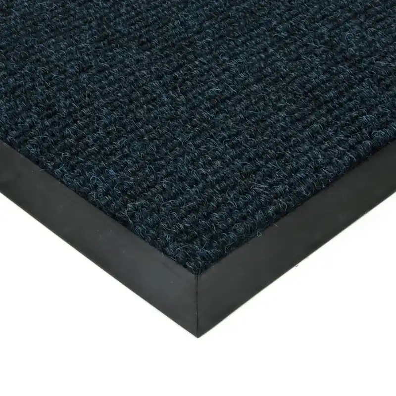 Modrá textilní zátěžová vstupní rohož FLOMA Catrine - délka 150 cm, šířka 200 cm, výška 1,35 cm Beperkte Voorraad
