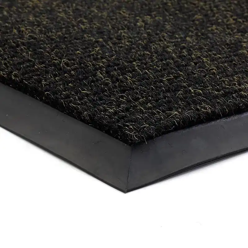 Betrouwbaar Černo-hnědá textilní zátěžová vstupní rohož FLOMA Catrine - délka 50 cm, šířka 90 cm, výška 1,35 cm