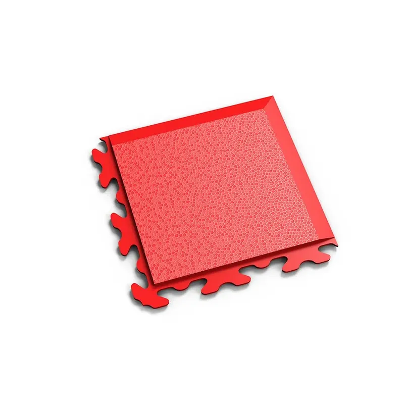 Červený plastový (PVC) rohový nájezd "typ B" Fortelock Invisible (hadí kůže) - délka 14,5 cm, šířka 14,5 cm, výška 0,67 cm Speciale Aanbieding