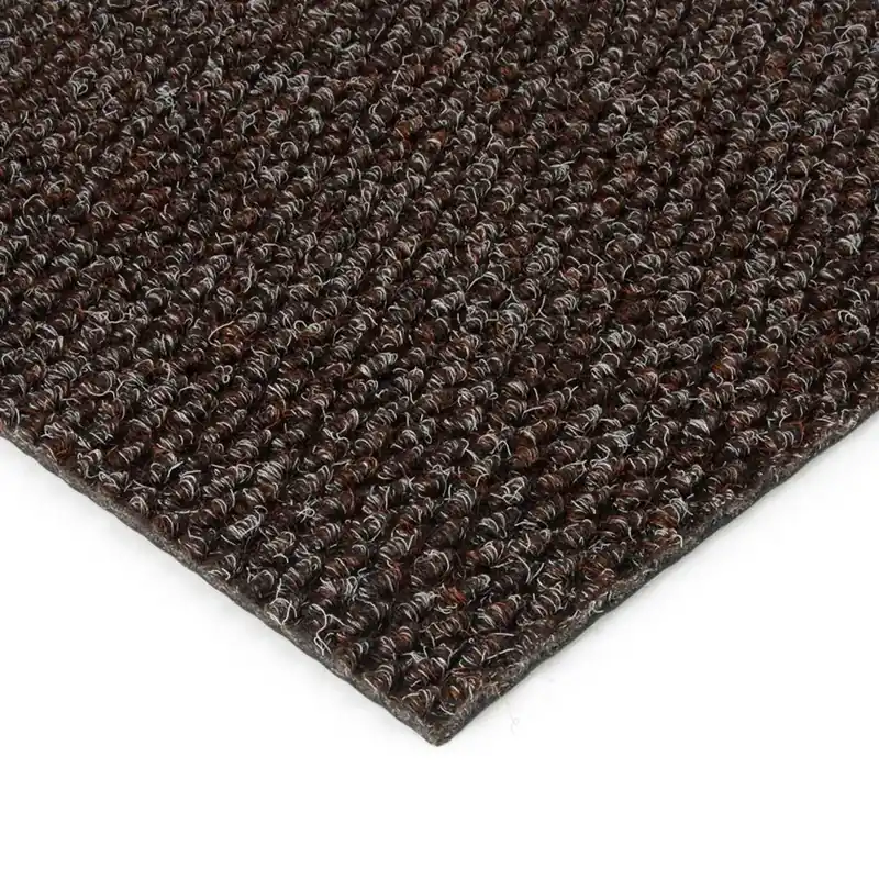 Hnědá kobercová zátěžová čisticí zóna FLOMA Fiona - délka 100 cm, šířka 100 cm, výška 1,1 cm Voordeelprijs