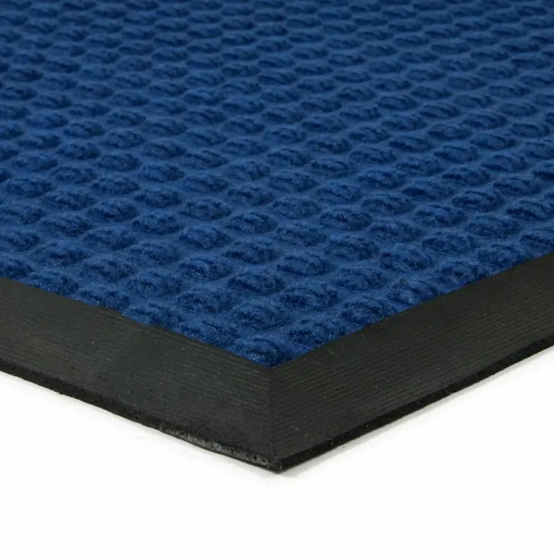 Superprijs Modrá textilní gumová vstupní rohož FLOMA Little Squares - délka 90 cm, šířka 150 cm, výška 0,8 cm