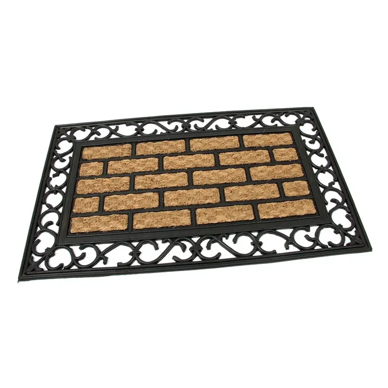 Kokosová čisticí venkovní vstupní rohož FLOMA Bricks - Deco - délka 45 cm, šířka 75 cm, výška 0,9 cm Hoge Kwaliteit