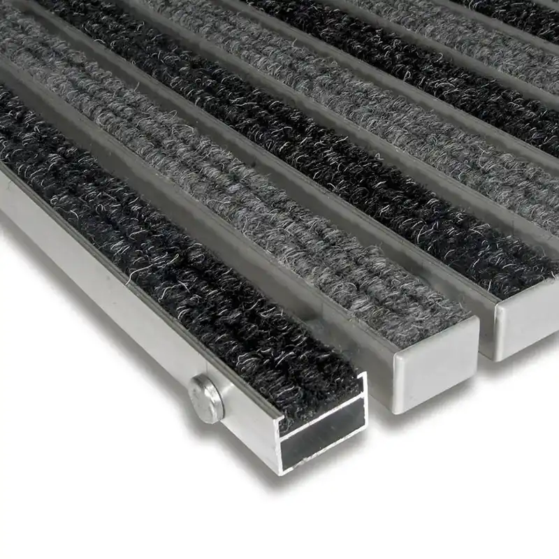 Textilní hliníková vstupní rohož FLOMA Alu Standard - délka 1 cm, šířka 1 cm, výška 2,2 cm Beste Prijs