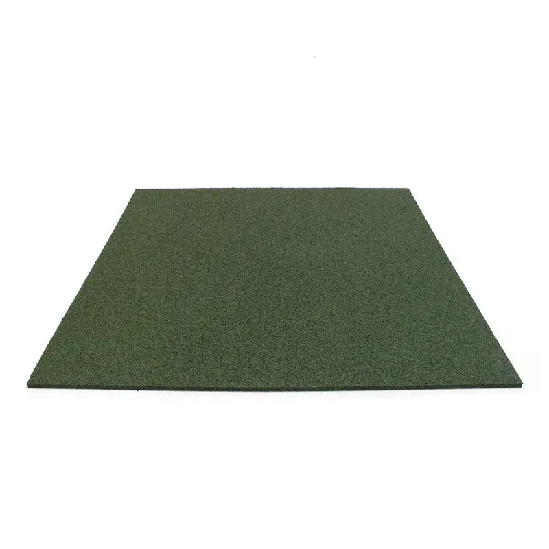 Zelená gumová hladká necertifikovaná dopadová dlažba FLOMA - délka 100 cm, šířka 100 cm, výška 1,1 cm Nieuw