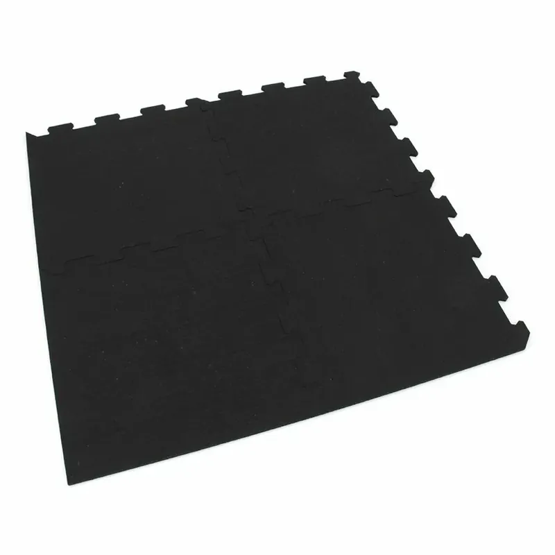 Meest Verkocht Černá gumová podlahová deska (puzzle - roh) FLOMA FitFlo SF1050 - délka 95,6 cm, šířka 95,6 cm, výška 1,6 cm