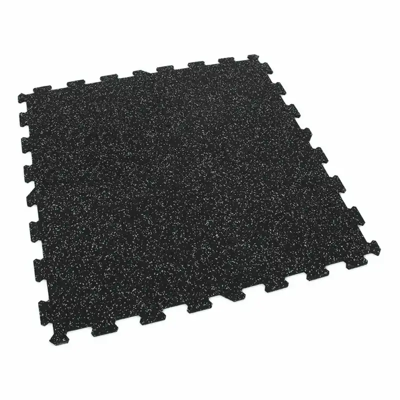Černo-šedá gumová podlahová deska (puzzle - střed) FLOMA FitFlo SF1050 - délka 95,6 cm, šířka 95,6 cm, výška 1,6 cm Flitsaanbieding