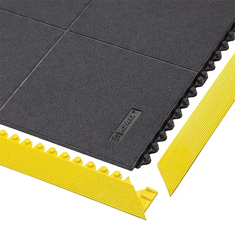 Černá gumová rohož Cushion Ease Solid ESD - délka 91 cm, šířka 91 cm, výška 1,9 cm Gratis Retour
