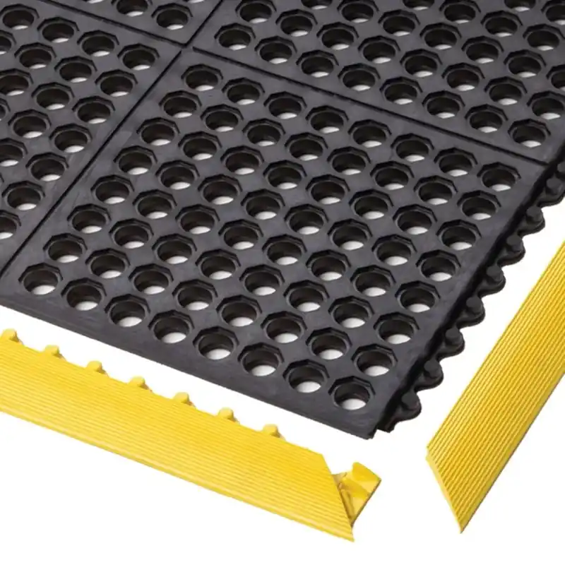 Must-Have Černá gumová rohož Cushion Easy Nitrile - délka 91 cm, šířka 91 cm, výška 1,9 cm