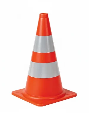 Direct Beschikbaar Oranžový plastový (PVC) reflexní dopravní kužel - délka 25 cm, šířka 25 cm, výška 39 cm