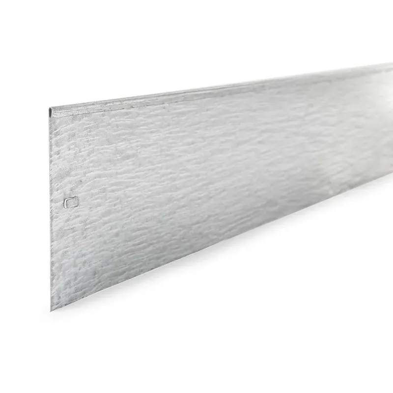 Stříbrný neviditelný pozinkovaný zahradní obrubník - délka 100 cm, výška 14 cm, tloušťka 0,7 mm Uitverkoop