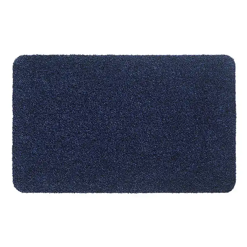 Modrá pratelná vstupní rohož (metráž) FLOMA Aqua Luxe - délka 1 cm, šířka 200 cm, výška 1,2 cm Voordeelprijs