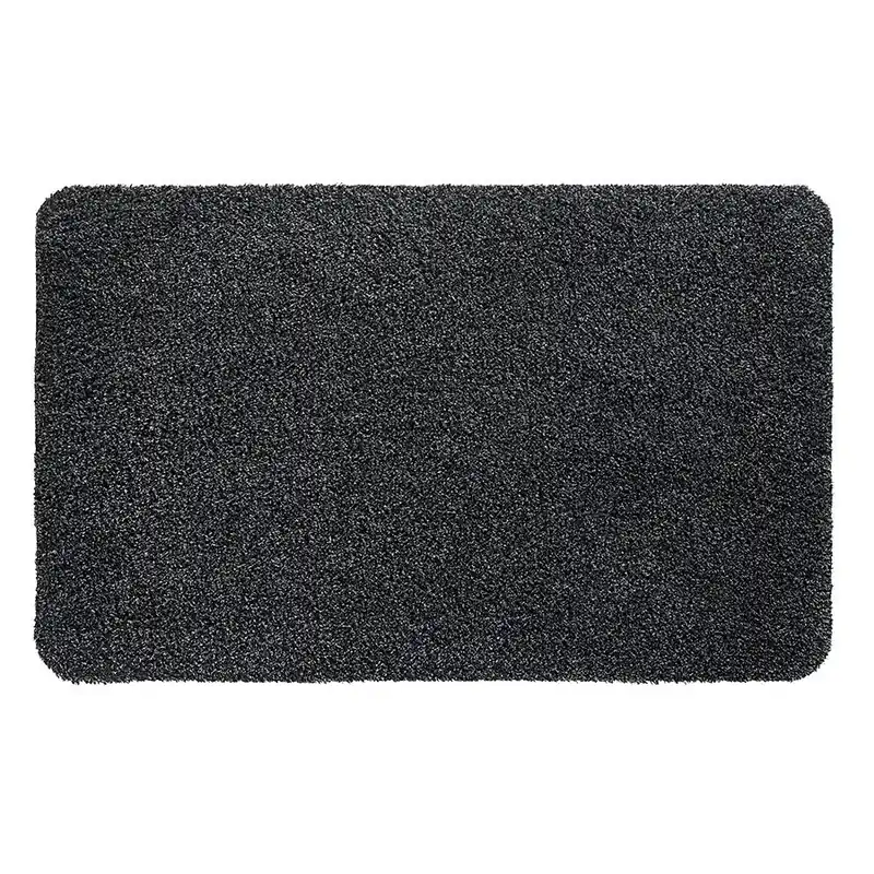 Černá pratelná vstupní rohož FLOMA Natuflex Anthracite - délka 60 cm, šířka 100 cm, výška 0,6 cm Voordeelprijs