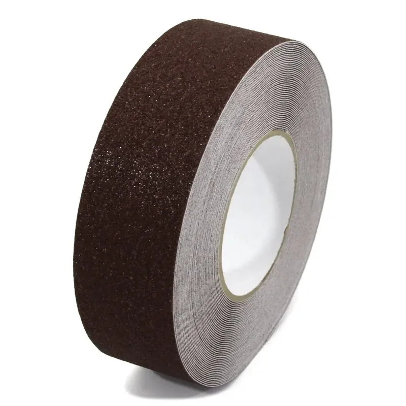 Hnědá korundová protiskluzová páska FLOMA Standard - délka 18,3 m, šířka 5 cm, tloušťka 0,7 mm Express Levering