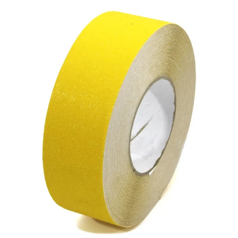 Žlutá korundová protiskluzová páska FLOMA Standard - délka 18,3 m, šířka 5 cm, tloušťka 0,7 mm Lage Kosten
