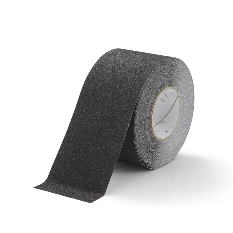Černá korundová snímatelná podlahová protiskluzová páska FLOMA Standard Removable - délka 18,3 m, šířka 10 cm, tloušťka 0,7 mm Merkproduct