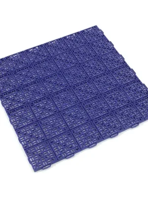 Laatste Versie Modrá plastová děrovaná terasová dlažba Linea Marte - délka 55,5 cm, šířka 55,5 cm, výška 1,3 cm