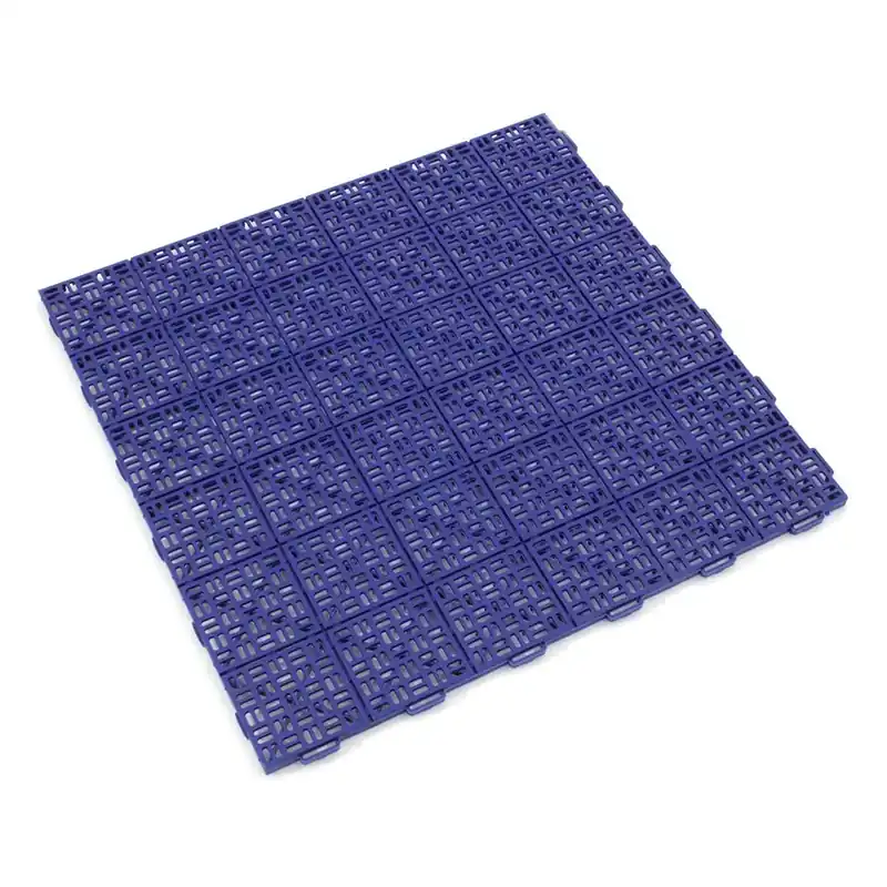 Laatste Versie Modrá plastová děrovaná terasová dlažba Linea Marte - délka 55,5 cm, šířka 55,5 cm, výška 1,3 cm