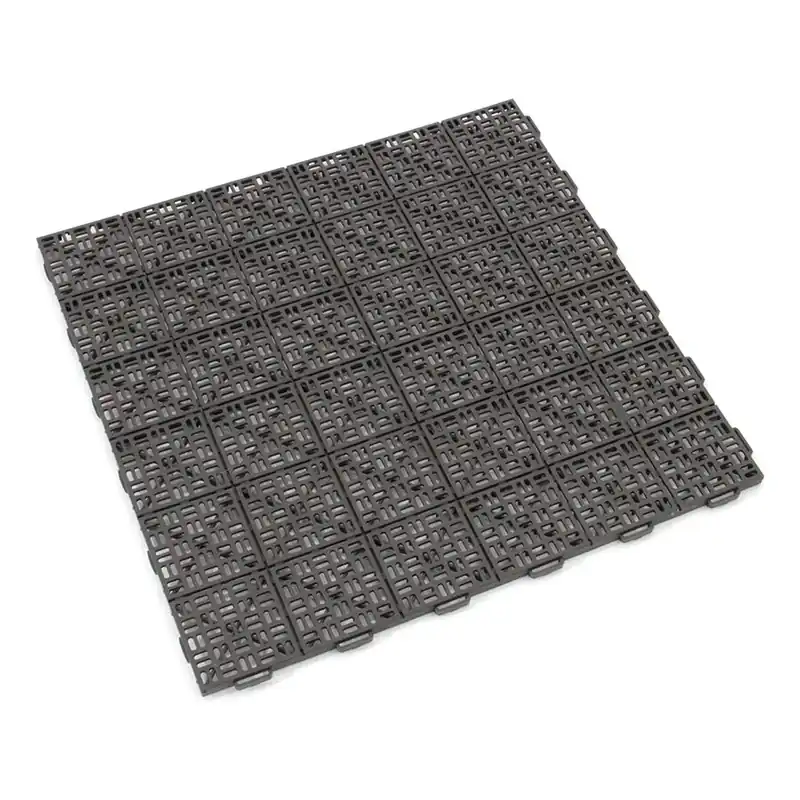 Hnědá plastová děrovaná terasová dlažba Linea Marte - délka 55,5 cm, šířka 55,5 cm, výška 1,3 cm Goedkoop