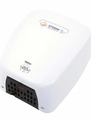 Nu Kopen Bílý kovový bezdotykový horkovzdušný vysoušeč rukou Jet Dryer STORM