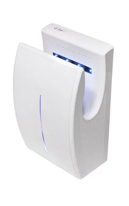 Bílý plastový bezdotykový tryskový vysoušeč rukou Jet Dryer COMPACT Finale Uitverkoop