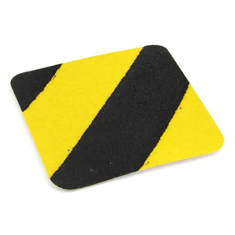 Laatste Kans Černo-žlutá korundová protiskluzová páska (dlaždice) FLOMA Super Hazard - délka 14 cm, šířka 14 cm, tloušťka 1 mm