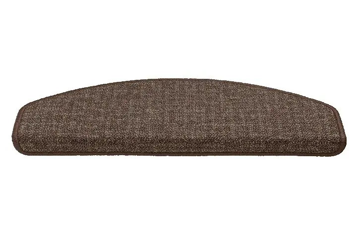 Hnědý kobercový půlkruhový nášlap na schody Imola - délka 25 cm, šířka 65 cm, výška 3,5 cm Beste Prijs