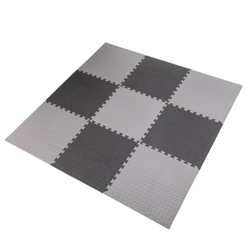 Seizoensaanbieding Šedá pěnová puzzle podložka (9 ks) HMS - délka 180 cm, šířka 180 cm, výška 1,2 cm