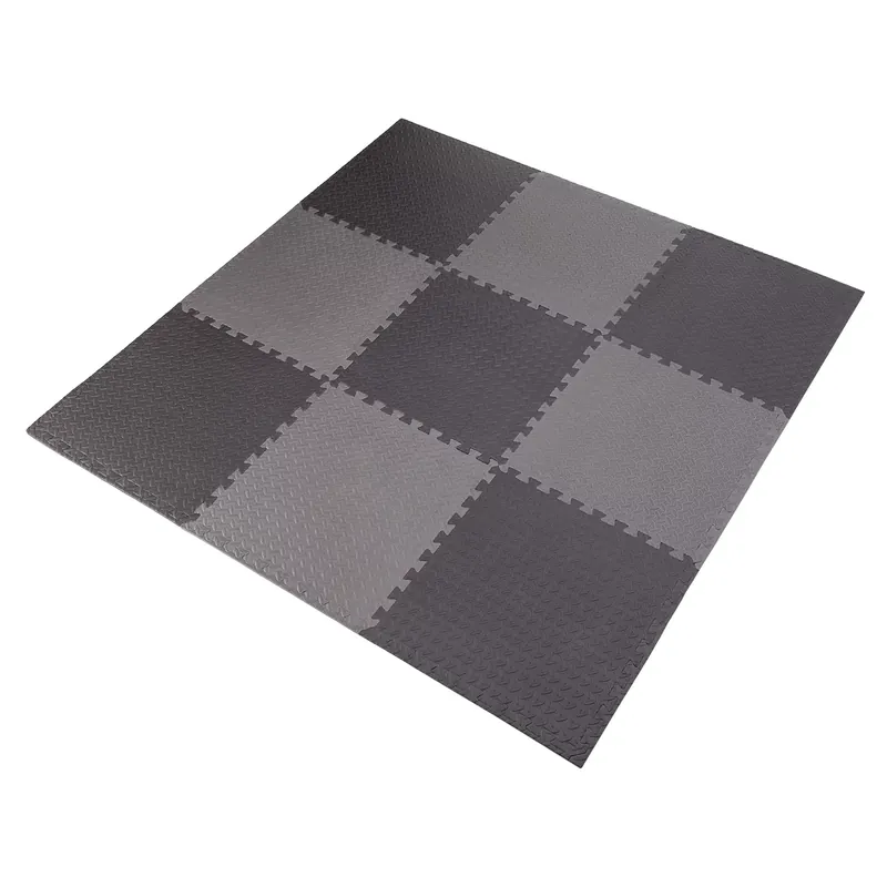 Dagaanbieding Šedá pěnová puzzle podložka (9 ks) HMS - délka 180 cm, šířka 180 cm, výška 1,2 cm
