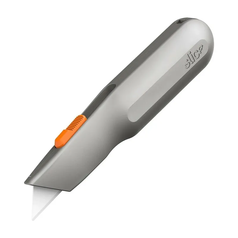 Šedý kovový polohovatelný univerzální nůž SLICE - délka 17 cm, šířka 3,8 cm, výška 2,7 cm Must-Have