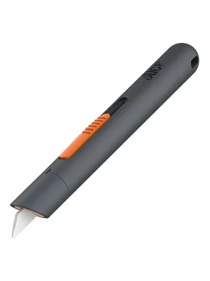 Superprijs Černo-oranžový plastový polohovatelný nůž na krabice SLICE - délka 13,4 cm, šířka 1,7 cm, výška 1,7 cm
