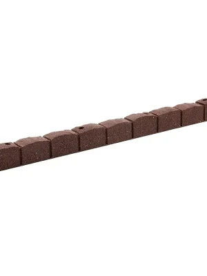 Merkproduct Hnědý gumový zahradní obrubník FLOMA Stone - délka 120 cm, šířka 7 cm, výška 8,8 cm